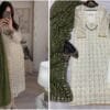 Green Grey Colour Readymade Desirable Fancy Faux Georgette Suits