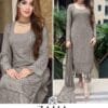Grey Colour GEORGETTE WITH HEAVY EMBROIDERED Suits