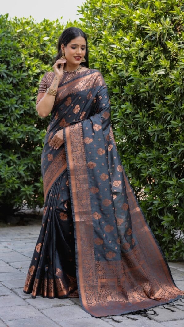 Grey Colour premium Soft Silk sarees