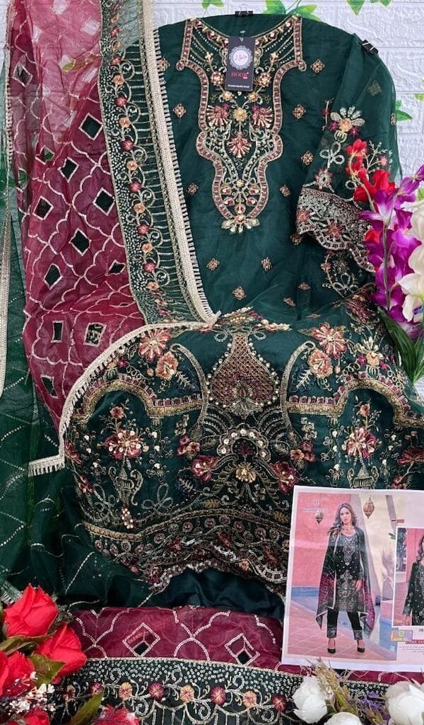 Heavy organza Pakistani Suits Online Sale