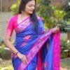 Blue Colour Pure Mercerised Cotton Silk Saree