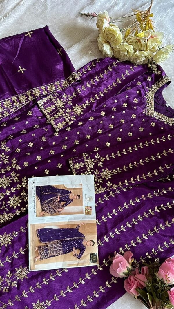 Jambli Colour Chinon Semi stitched very heavy embrdrdy Suits