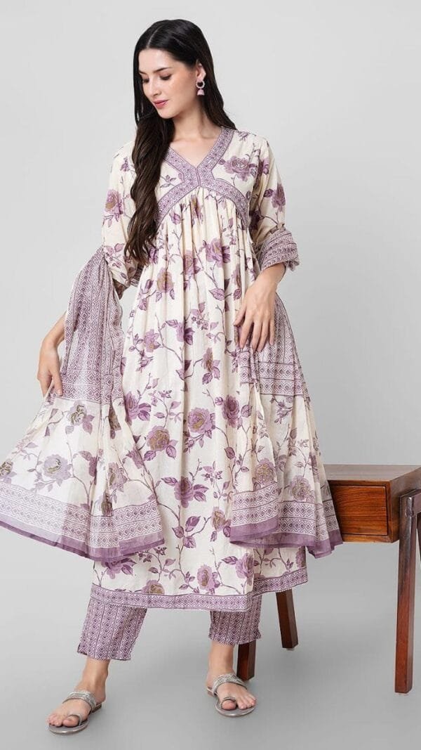 Light Brown Colour BEAUTIFUL LACE WORK AND EMBROIDERY WORK