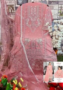 Light Brown Colour Fox georgette Embroidered Suits