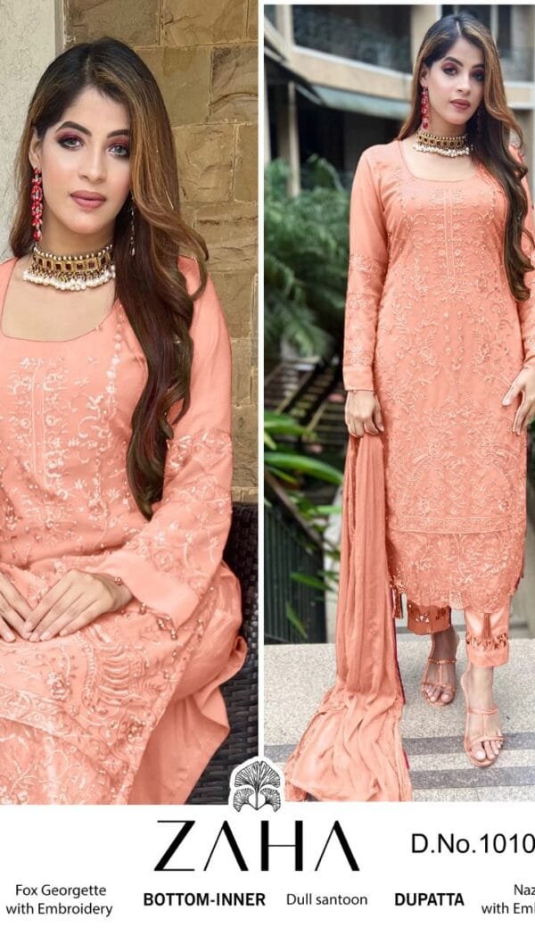 Light Brown GEORGETTE WITH HEAVY EMBROIDERED Suits