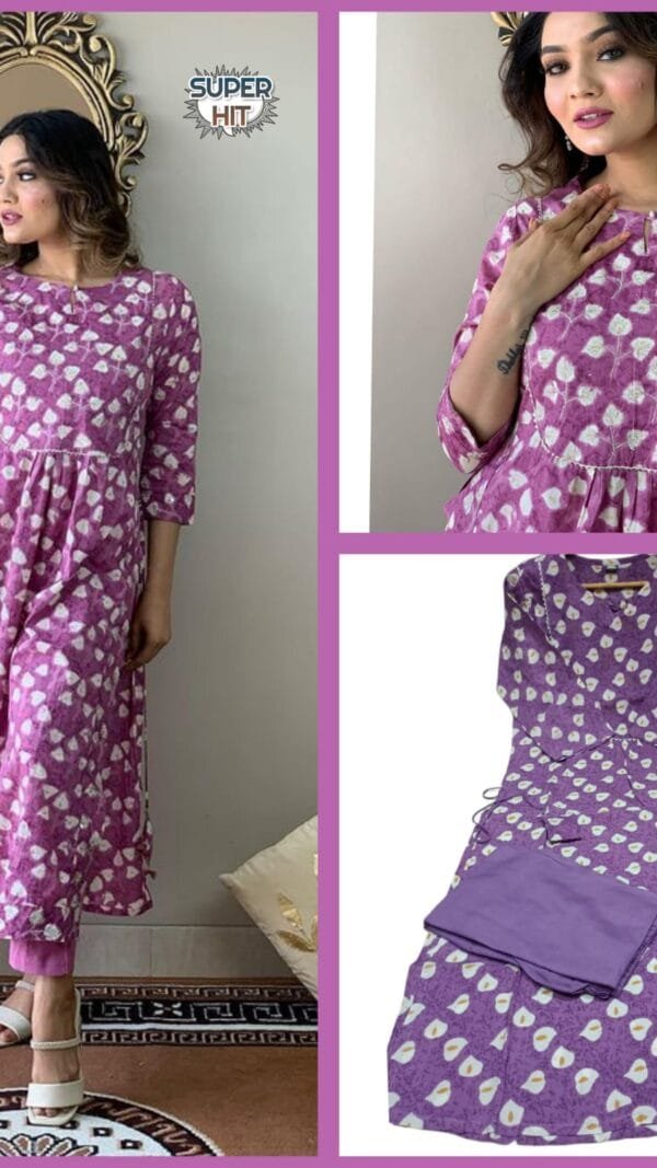 Light Megenta Colour NEW LOOK NAYRA CUT KURTI