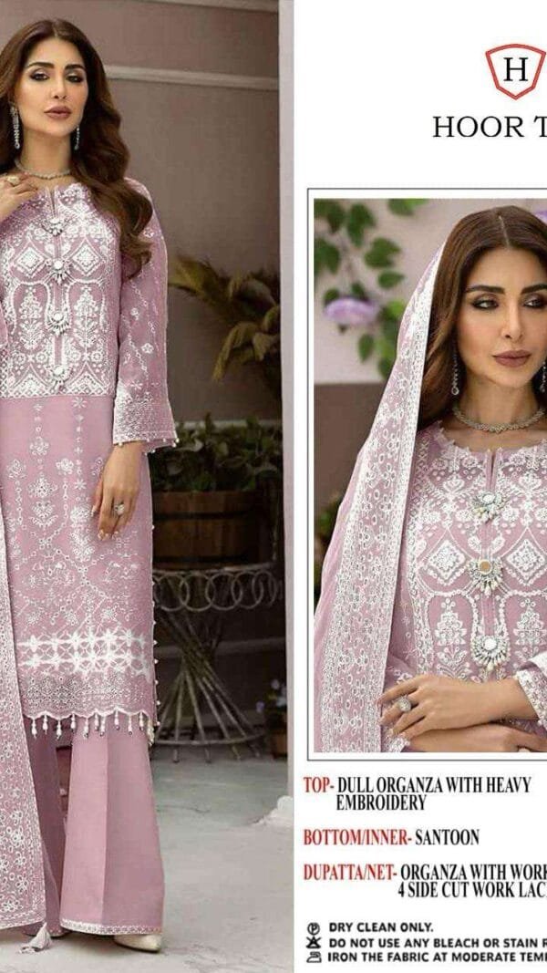 Light Pink Colour Heavy Organza Suits