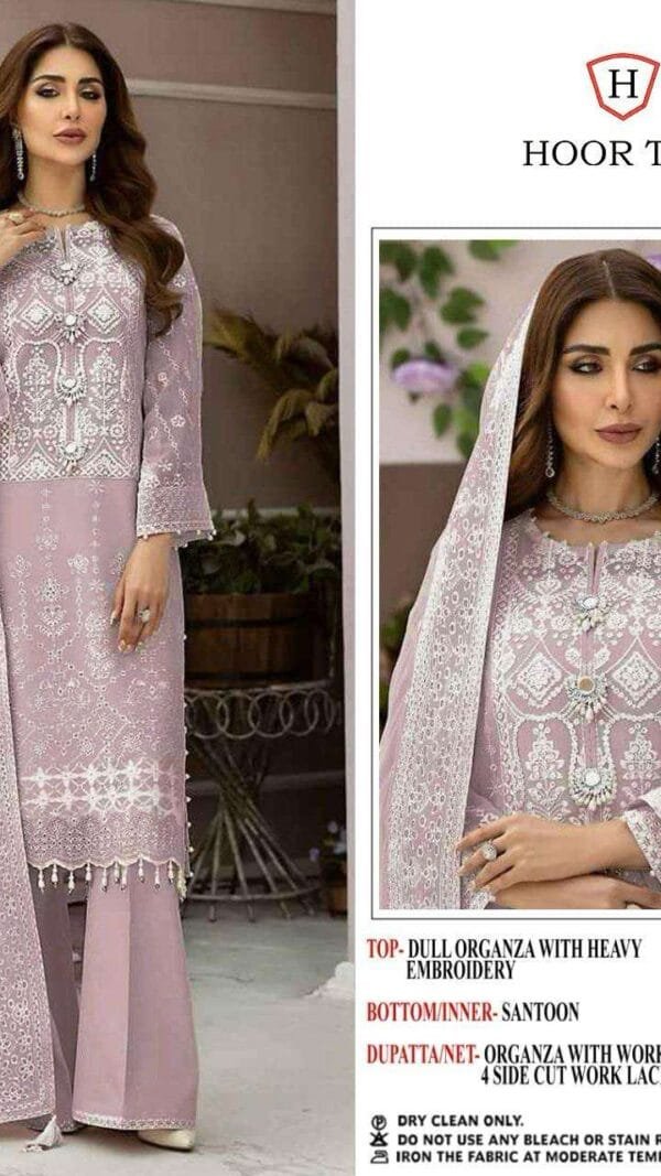 Light Pink Colour Heavy Organza Suits