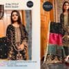 Magic Black Colour Orgnza With Embroidery Work Suits