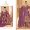 Maroon Colour Chinon Semi stitched very heavy embrdrdy Suits