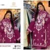 Maroon Colour Organza Embroidered, handwork Suits