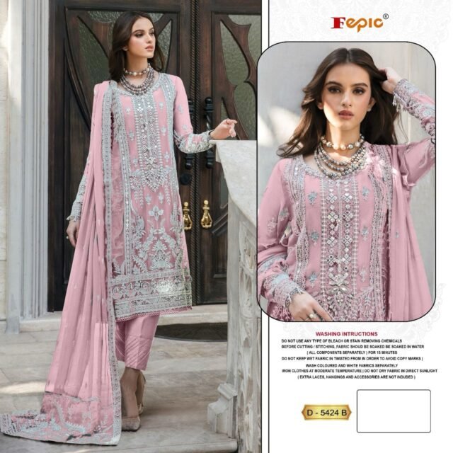 Pink Colour GEORGETTE EMBROIDERED Suits