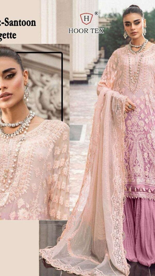 Pink Purple Colour FOX GEORGETTE Suits
