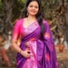 Purple Colour Pure Mercerised Cotton Silk Saree