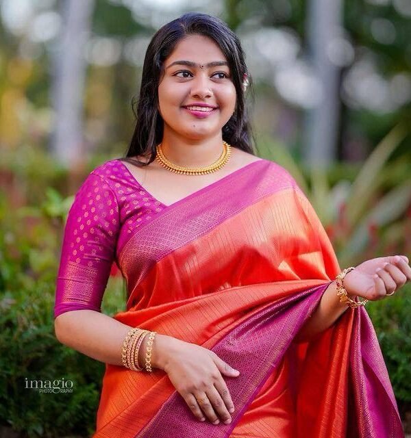 Red Colour Banarasi Soft Silk Saree