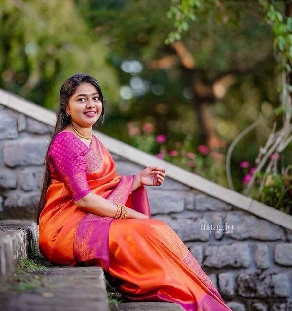 Red Colour Banarasi Soft Silk Saree