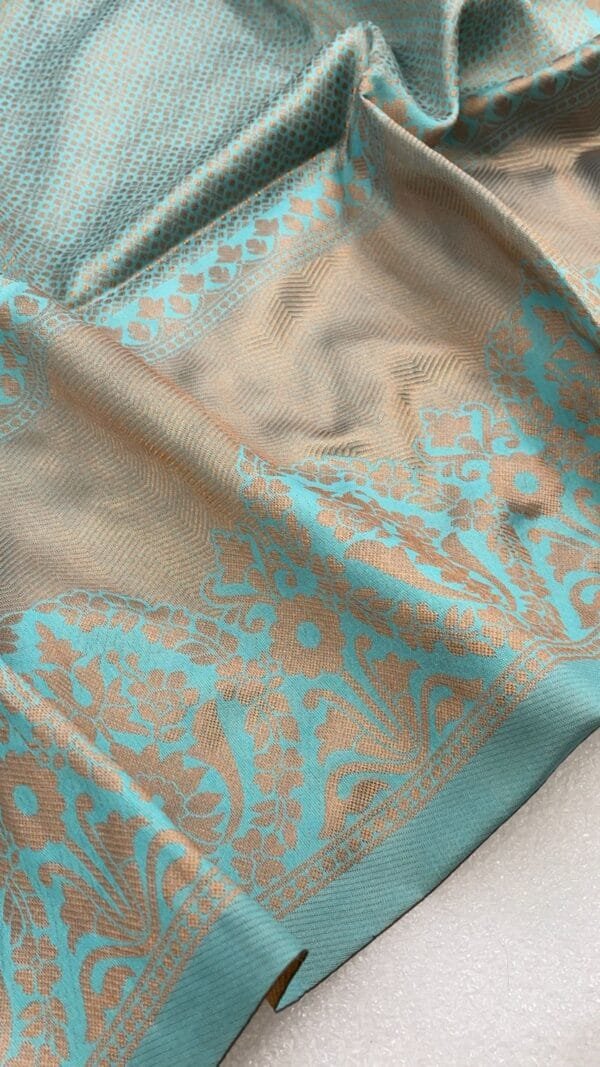 SKy Blue Colour Banarasi Soft Silk Saree