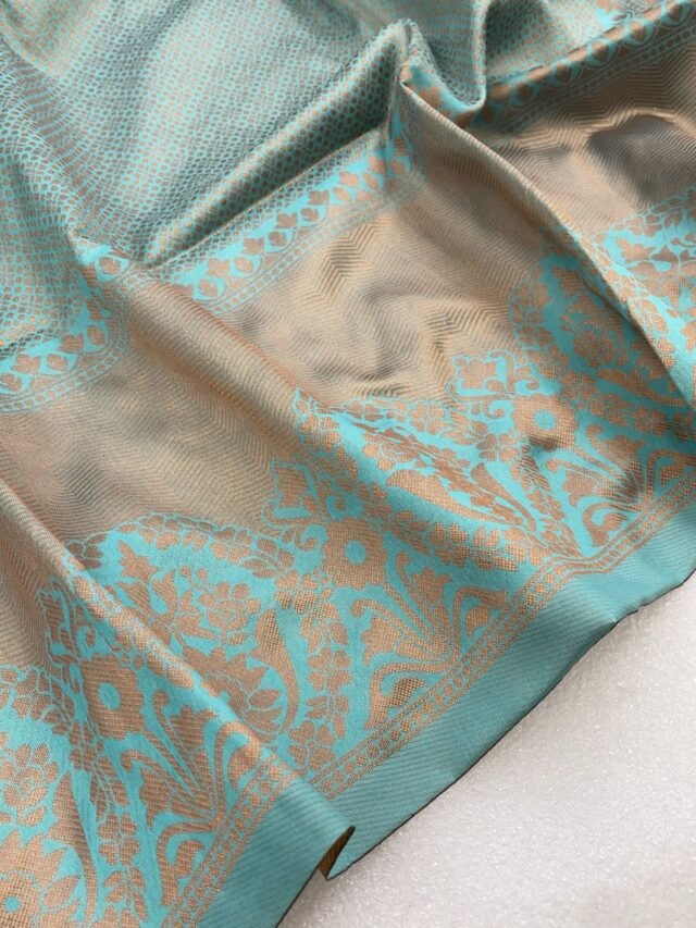 SKy Blue Colour Banarasi Soft Silk Saree