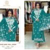 Sky Blue Colour Organza Embroidered, handwork Suits