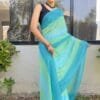 Sky Blue Colour PRESENT NEW READY TO WEAR 1 MIN SAREE