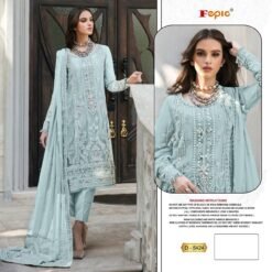 Sky Blue GEORGETTE EMBROIDERED SUITS