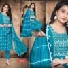 Sky Blue Nyra Top, Pant, Dupatta Kurtis