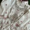 White Colour Georgette shaded very heavy embroidered Suits
