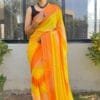 Yellow Colour PRESENT NEW READY TO WEAR 1 MIN SAREE