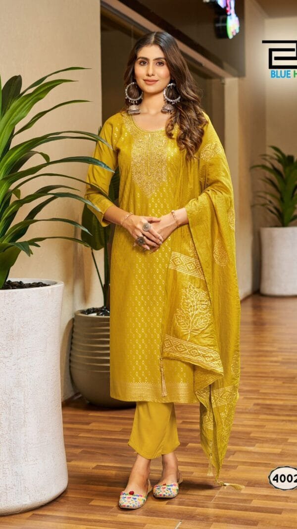 Yellow Colour Ready to Wear 3 piece set Suits