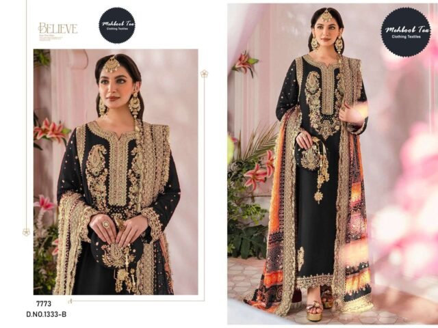 Black Colour Jorjet With Havy Embroidery Work Suits