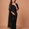 Black Colour SOFT NET SAREE