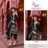 Black Colour top organza embrodairy Suits