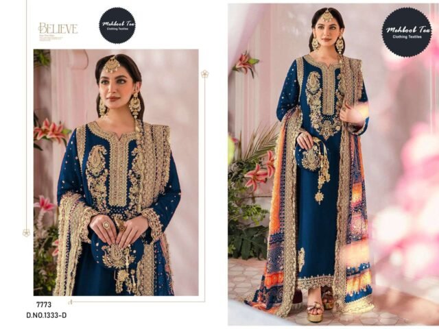 Blue Colour Jorjet With Havy Embroidery Work Suits