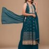 Blue Colour New Party Wear Readymade Collection Suit
