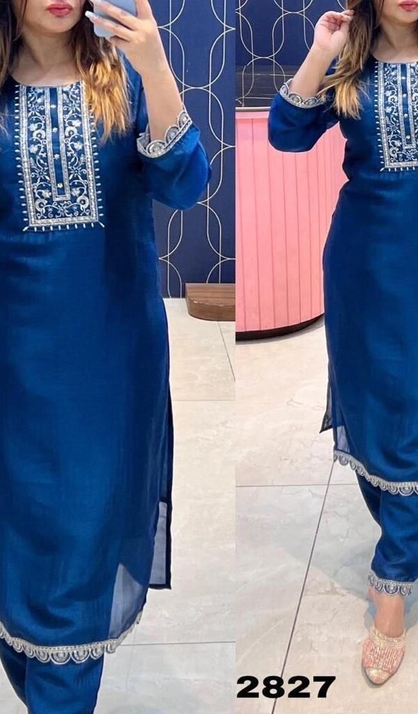 Blue Colour Viscose Rayon Kurti