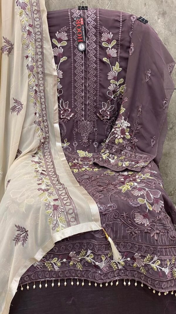 Brown Grey Colour FOX GEORGETTE Suits