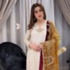 Brown White Colour FAUX GEORGETTE Suit