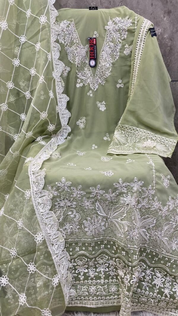 Green Colour FOX GEORGETTE Suits
