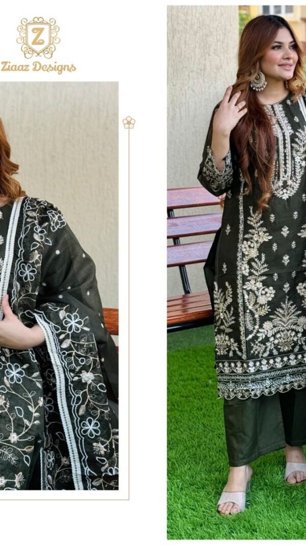 Green Colour Georgette very heavy embroidered Suits
