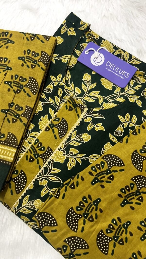 Green Colour Heavy pure Cotton Kurtis