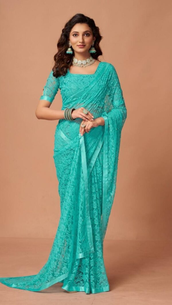Green Colour SOFT NET SAREE