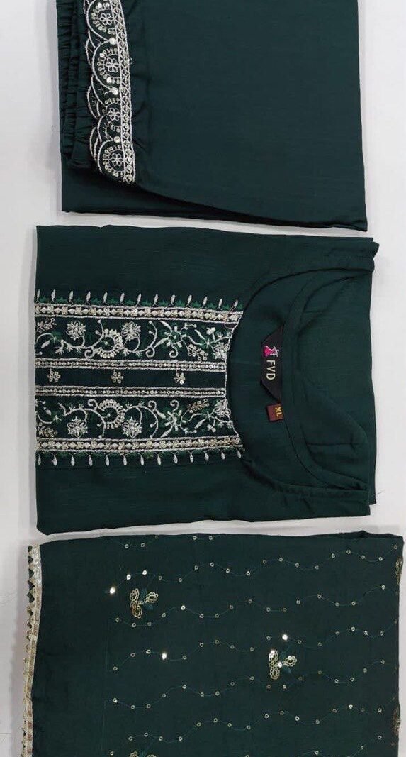 Green Colour Viscose Rayon Kurtis