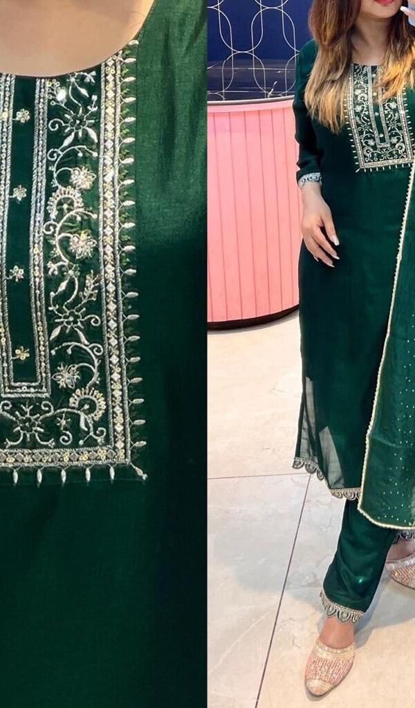 Green Colour Viscose Rayon Kurtis