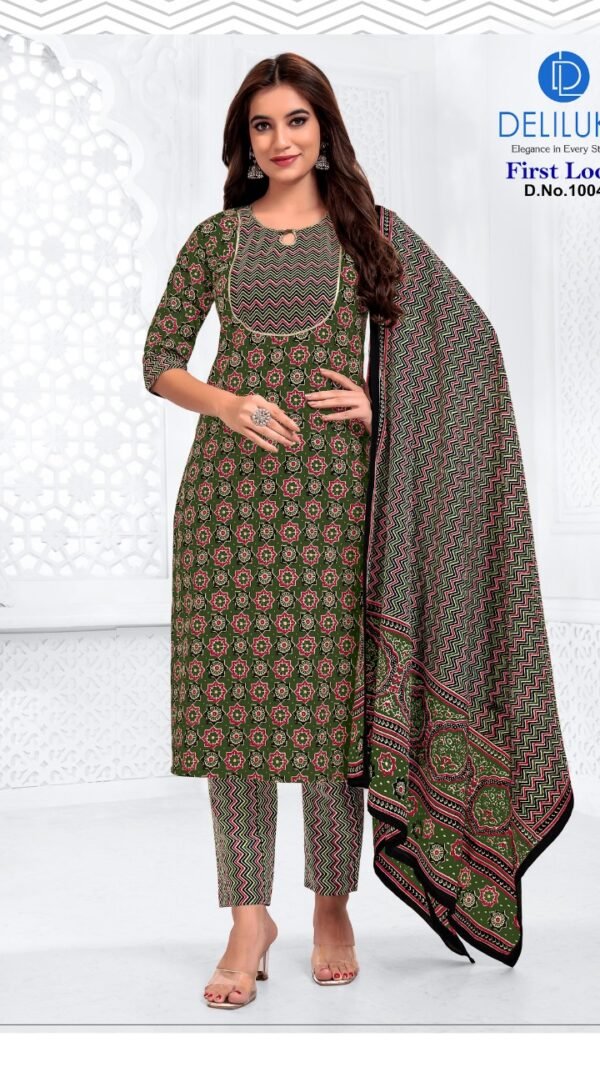 Green Grey Colour Heavy pure Cotton Kurtis