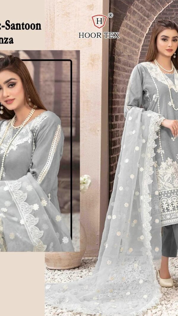 Grey Colour FOX GEORGETTE Suits