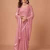 Light Brown Colour SOFT NET SAREE