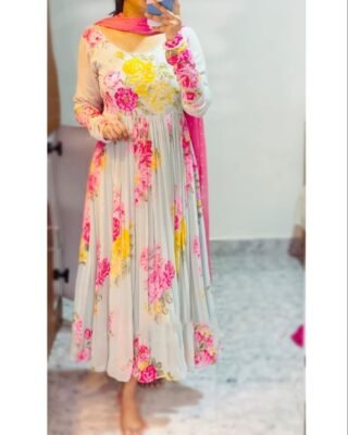 Light Pink Colour Fox Gorgette Dresses