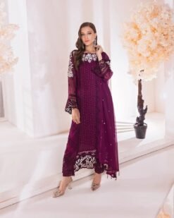 Maroon Colour GEORGETTE WITH SEQUENCE EMBROIDERY WORK Suit