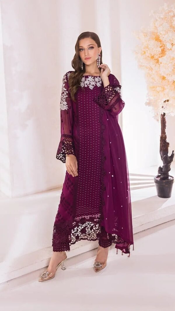 Maroon Colour GEORGETTE WITH SEQUENCE EMBROIDERY WORK Suit