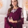 Maroon Colour GEORGETTE WITH SEQUENCE EMBROIDERY WORK Suit
